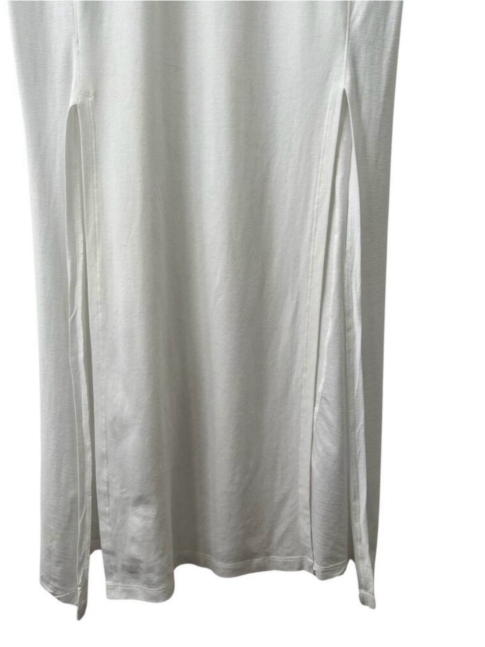 Lunya Sleeveless White Maxi Dress with Side Slits - Picture 5 of 9